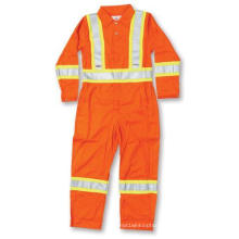 Orange 100% Cotton Coverall with Reflective Tape